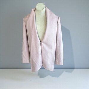 Mac & Jac Pink Wool Cashmere Blend Cropped Blazer Jacket Size 8